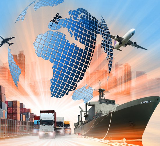 The world logistics background or transportation Industry or shipping business, Container Cargo shipment , truck delivery, airplane , import export Concept by silverhand general trading